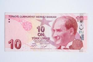 Turks lire, de officieel valuta van kalkoen en noordelijk Cyprus. foto