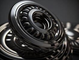 concentrisch obsidiaan ringen vormen abstract meetkundig achtergrond gemaakt met generatief ai technologie foto