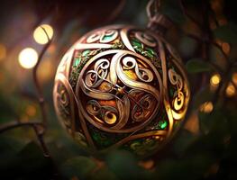 etnisch keltisch ornamenten esoterisch plantaardig achtergrond gemaakt met generatief ai technologie foto