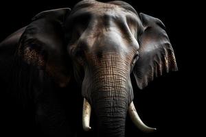 olifanten Aan donker achtergrond foto