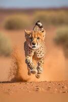 zeer bepaald macro fotografie van een rennen jaguar beeld generatief ai foto