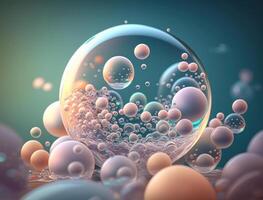 kleurrijk ballen dynamisch vloeistof vormen achtergrond gemaakt met generatief ai technologie foto