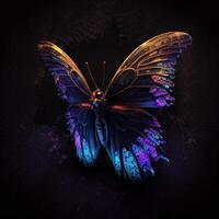 mooi vlinder gloeiend vlinder beeld generatief ai foto