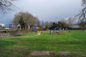 laag hoek visie van boom en takken Bij lokaal park foto