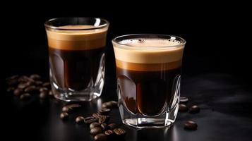 espresso cups met rijk crema foto