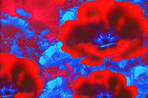 abstract gloeiend wazig bloemen achtergrond. ai gegenereerd foto