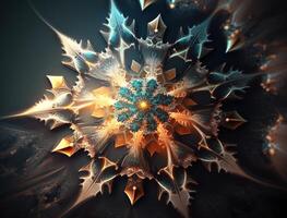 fractal mandala heilig geometrie achtergrond gemaakt met generatief ai technologie foto