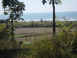 foto van een zonnig dag visie van een mooi tropisch strand en zee Aan een zonnig dag in stuur bazar, bangladesh. reizen en vakantie.