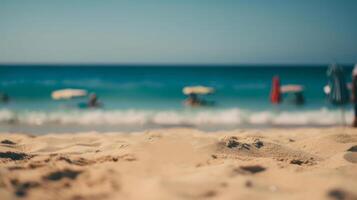 zomer strand achtergrond. illustratie ai generatief foto