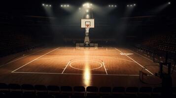 basketbal achtergrond. illustratie ai generatief foto