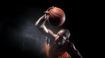 basketbal achtergrond. illustratie ai generatief foto