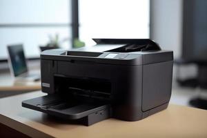 modern printer kopieerapparaat scanner printer in kantoor tafel bedrijf printer foto