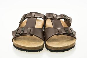 heren lederen sandalen en flip flop schoenen foto