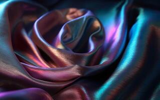 holografische zijde iriserend textuur, generatief ai foto