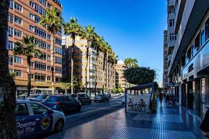 stedelijk landschap van de Spaans hoofdstad kanarie eiland las palmas oma canaria met straten en gebouwen foto