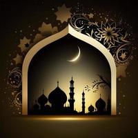 Arabisch Islamitisch achtergrond met moskee en Ramadan achtergrond foto