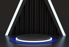 3d renderen van donker en kleurrijk podium minimalistische voor Product presentatie foto