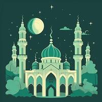 gelukkig eid mubarak wensen Ramadan mubarak in Arabisch en Urdu eid afbeeldingen voor moslim ai gegenereerd foto