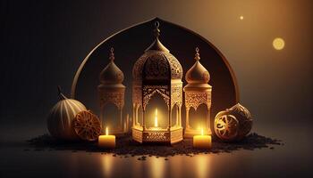 gelukkig eid mubarak wensen Ramadan mubarak in Arabisch en Urdu eid afbeeldingen voor moslim ai gegenereerd foto