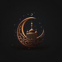 gelukkig Ramadan mubarak eid mubarak ai gegenereerd foto