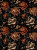 bloemen naadloos patroon, gemaakt met generatief ai foto