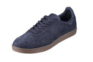 suede sneaker Aan een wit achtergrond. Mannen sport- schoenen. foto