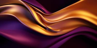 3d goud Purper abstract achtergrond Golf foto