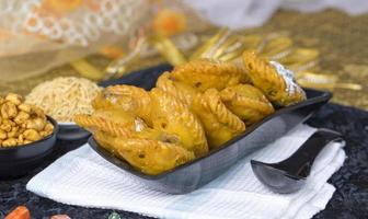 Indisch zoet voedsel chandrakala foto