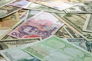 valuta's - euro, dollar, roebel, hrivna foto