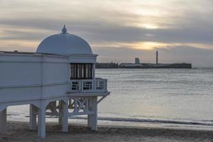 cadiz een haven stad in Andalusië in zuidwesten Spanje en verschillend stad keer bekeken foto