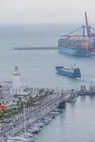 Malaga is een haven en kust stad gelegen Aan de zon strand Aan de middellandse Zee kust in de oosten- van de Iberisch schiereiland. foto