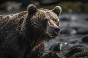 grizzly beer van kusten van Alaska foto