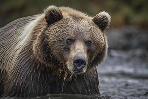 grizzly beer van kusten van Alaska foto