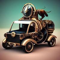 mechanisch suv auto . steampunk stijl dier foto