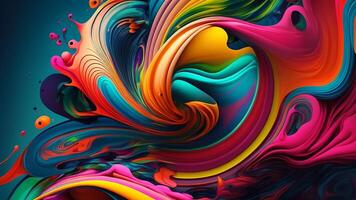 ai generatieve3d structuur kleurrijk abstract achtergrond voor bureaublad behang beeld foto