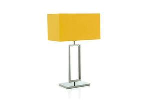 modern tafel lamp met klein oranje lampenkap foto