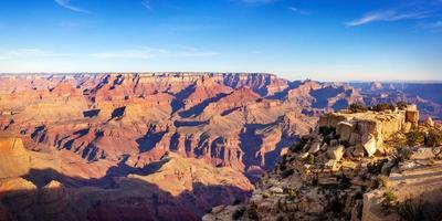 Grand Canyon op een zonnige dag, Arizona, VS. foto