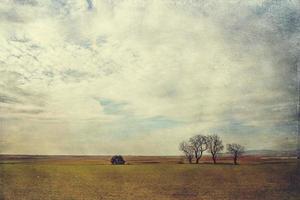 sereen minimalistische landschap aragon Spanje in winter dag foto