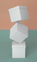 abstracte stapel witte kartonnen dozen. resolutie en mooie foto van hoge kwaliteit