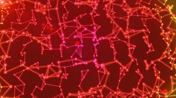rood futuristische abstract moleculair punt meetkundig structuur ruimte achtergrond animatie, technologie deeltje analyse themed illustratie behang foto
