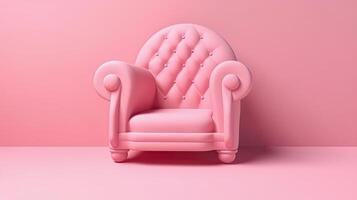 generatief ai illustratie van een roze fauteuil foto