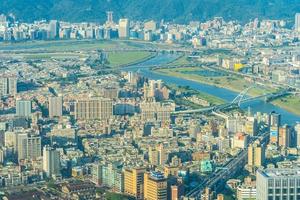 luchtfoto van de stad taipei, taiwan foto