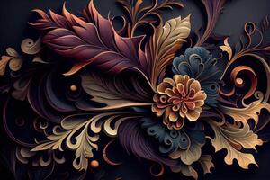 abstract bloemen ontwerp . ai gegenereerd foto