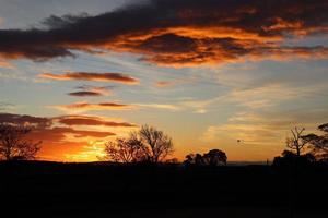 zonsondergang schaduw foto