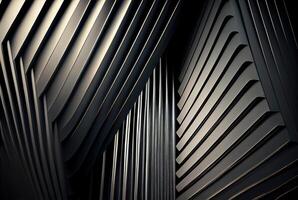 grijs metalen strepen en lijnen - abstract modern achtergrond. ai gegenereerd foto