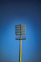 krekel stadion overstroming lichten polen Bij Delhi, Indië, krekel stadion lichten foto