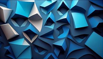 modern abstract 3d blauw achtergrond. genereren ai. foto