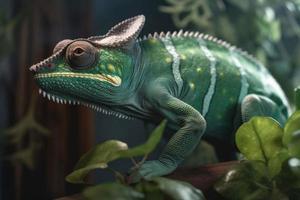 natuur kameleon dier reptiel. genereren ai foto