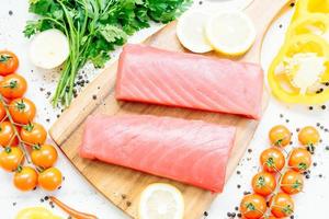 rauw vlees van tonijnfilet