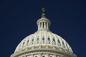 Washington dc Capitol detail Aan de diep blauw lucht achtergrond foto
